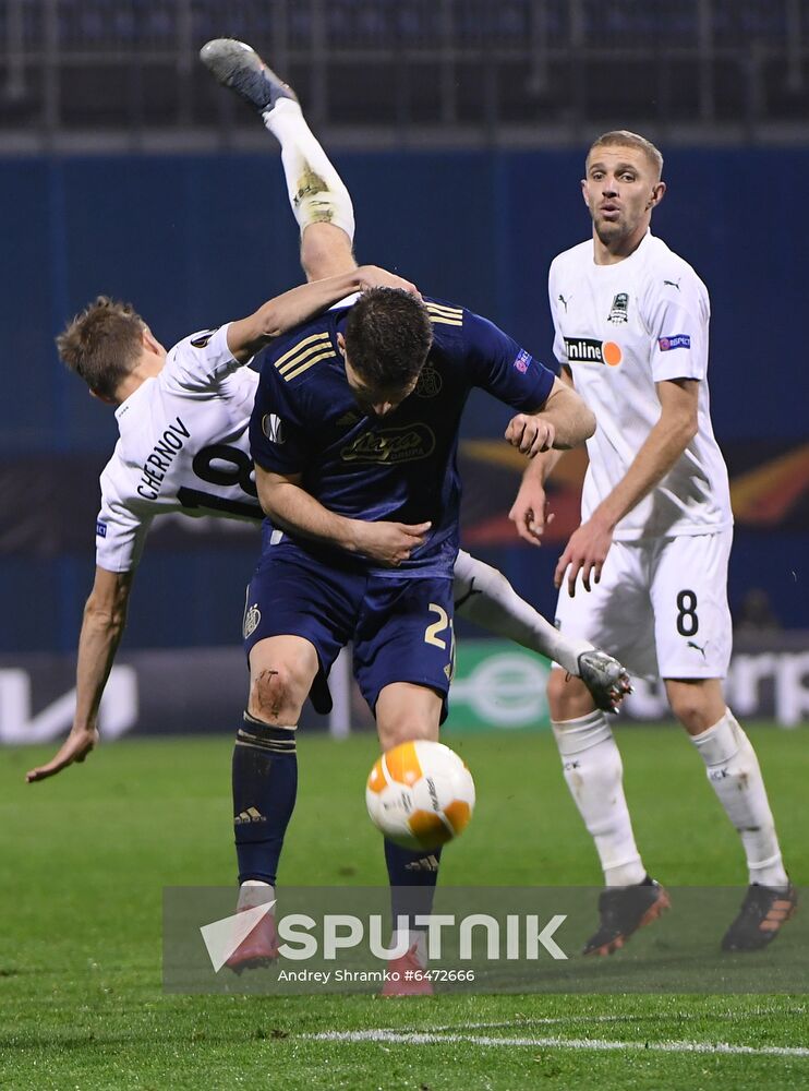 Croatia Soccer Europa League Dinamo Zagreb - Krasnodar