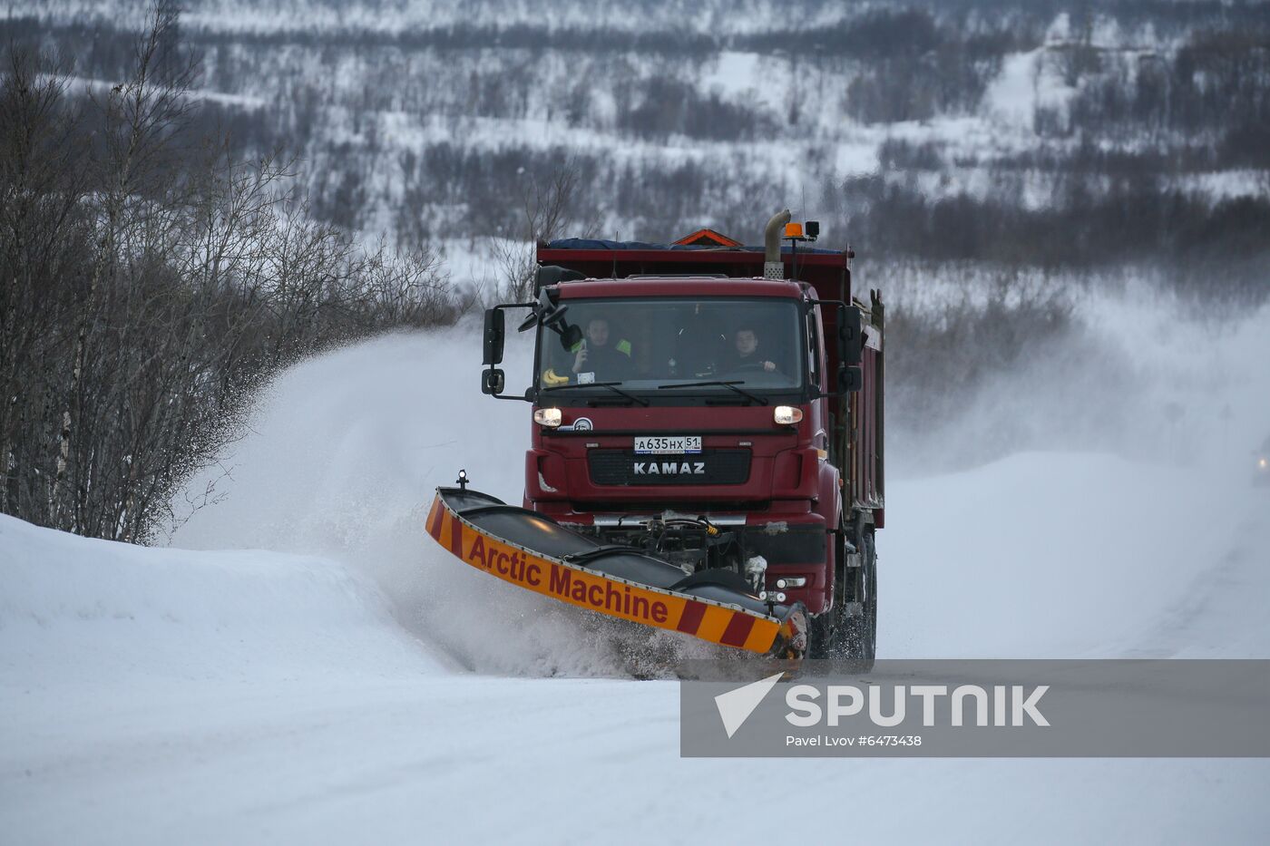 Russia Teriberka Snowstorm Cars Stuck