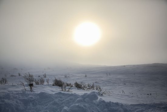 Russia Teriberka Snowstorm Cars Stuck