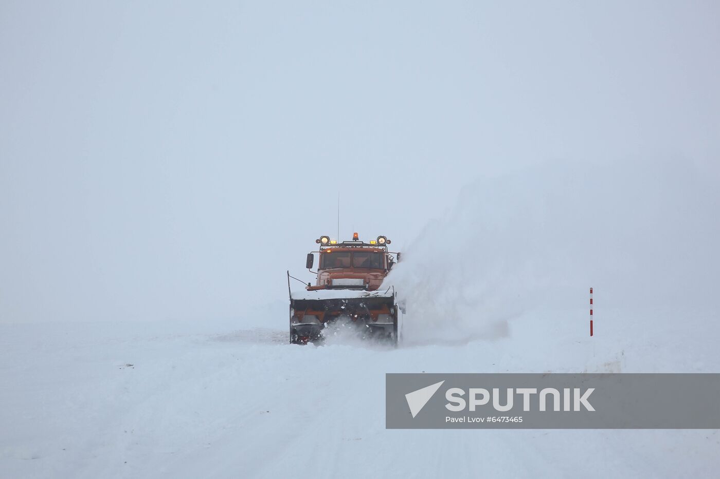 Russia Teriberka Snowstorm Cars Stuck