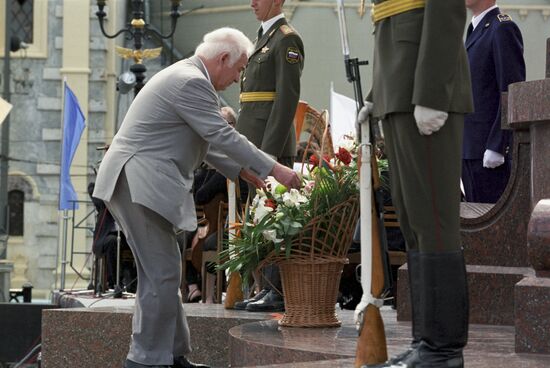Unveiling monument to first Minister of Railway Transport of Russian Empire