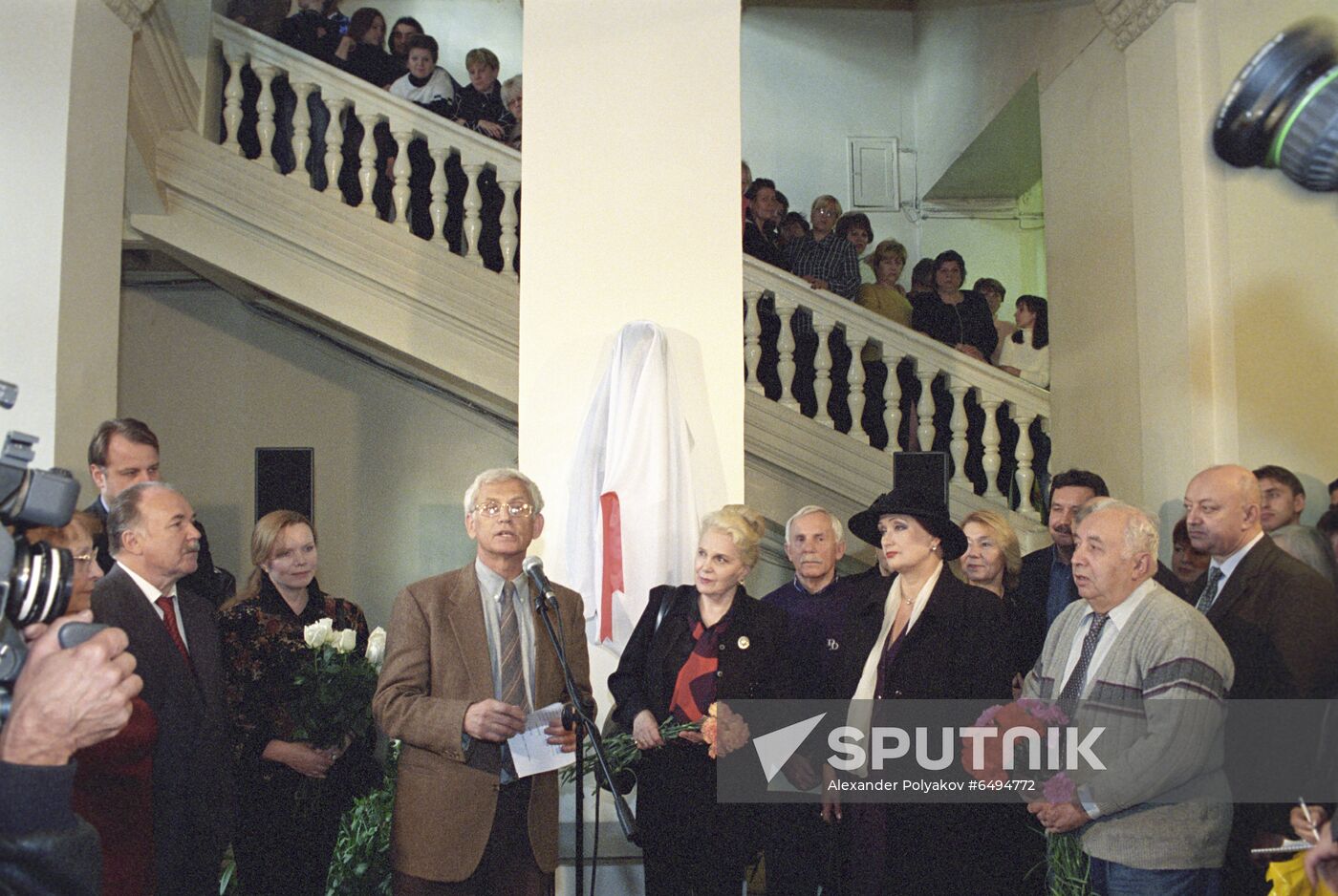 Unveiling monument to Sergei Gerasimov at VGIK