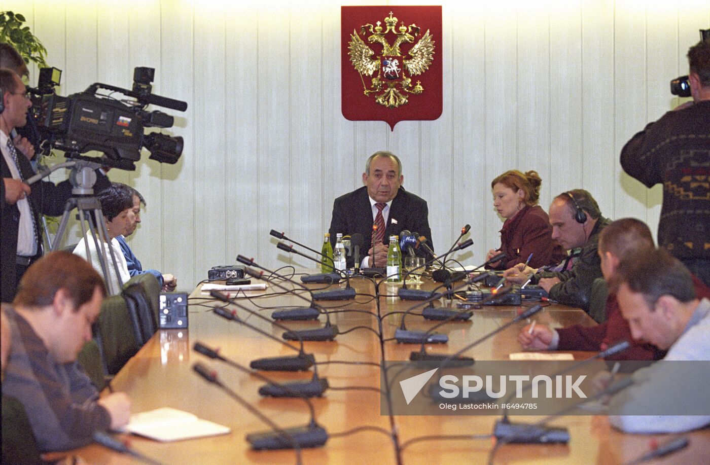 News conference with Akhmar Zavgayev