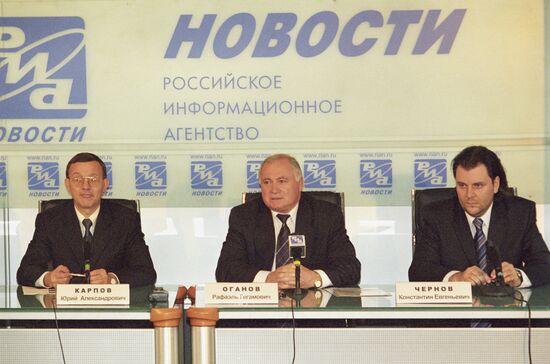 News conference at RIA Novosti