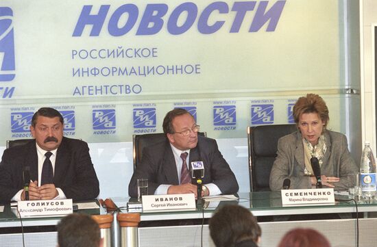 News conference at RIA Novosti