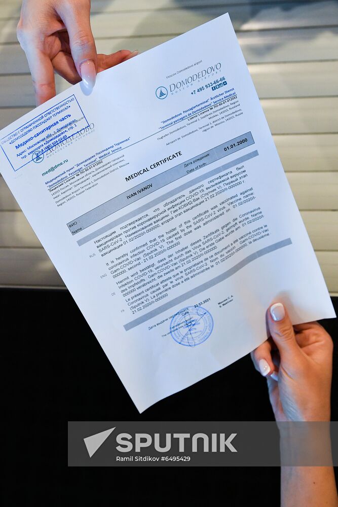 Russia Coronavirus Vaccination Certificate
