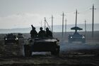 A 9K35 Strela-10 takes part takes part in a drills held by units of the Novorossiysk guards mountain air assault division of the Russian Airborne Troops at Opuk range, Crimea, Russia.
Location: Russia, Crimea region. Author: Konstantin Mihalchevskiy. Russia Crimea Military Drills