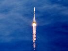 In this handout photo released by Russian Space Agency Roscosmos, the Soyuz-2.1b rocket booster with the Fregat upper stage and 36 UK OneWeb communications satellites blasts off from the launchpad at the Vostochny Cosmodrome, Amur region, Russia. Editorial use only, no archive, no commercial use. Location: Russia, Amur region. Russia Space OneWeb Satellites Launch