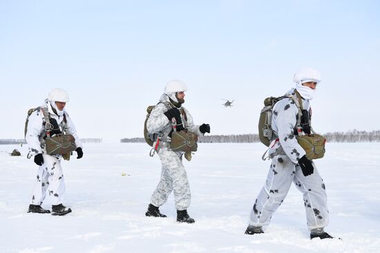 Russia Military Parachute Jumping Training 