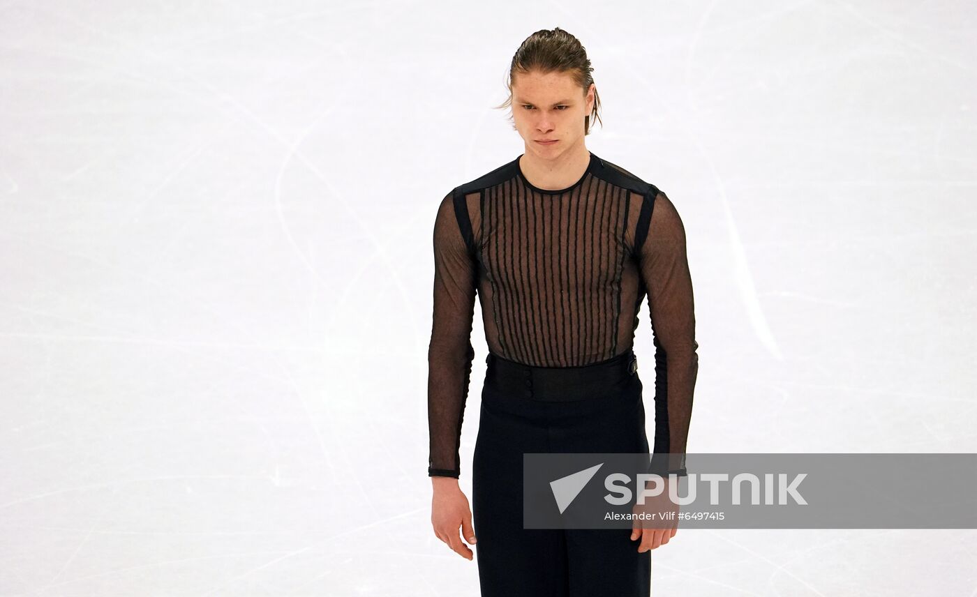 Latvia's Deniss Vasiljevs skates his short program during the World Figure Skating Championships, in Stockholm, Sweden. Location: Sweden, Stockholm. Author: Alexander Vilf/Sputnik. Sweden Figure Skating Worlds Men