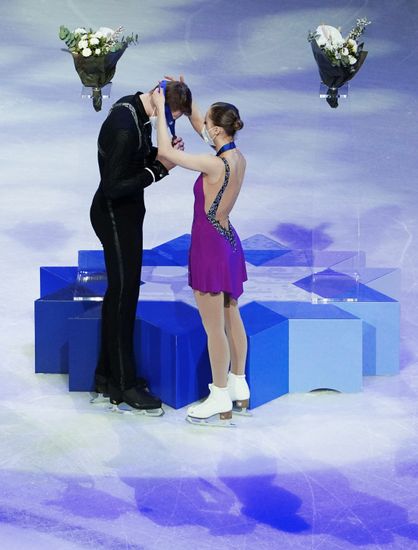 Sweden Figure Skating Worlds Pairs Awarding Ceremony