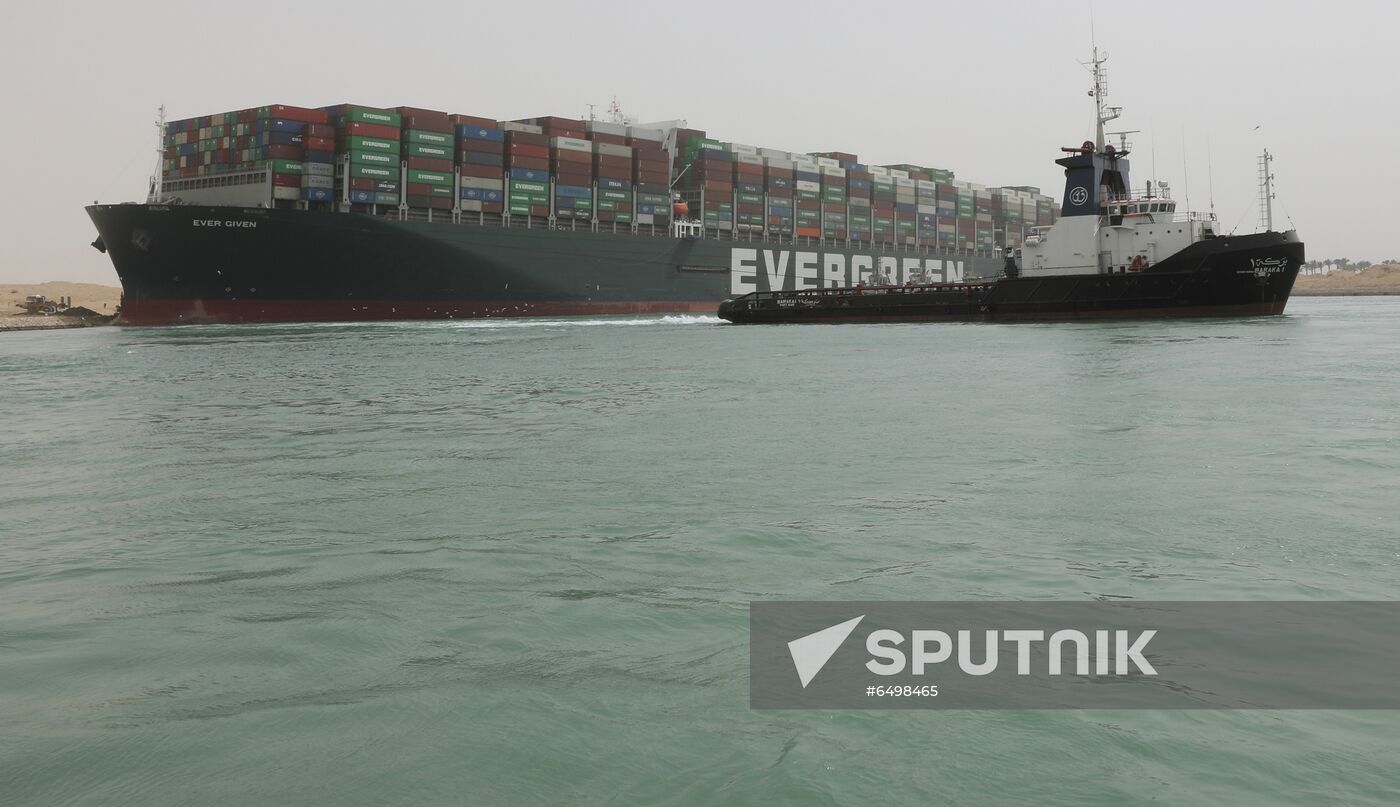 Egypt Suez Canal Traffic Blockade