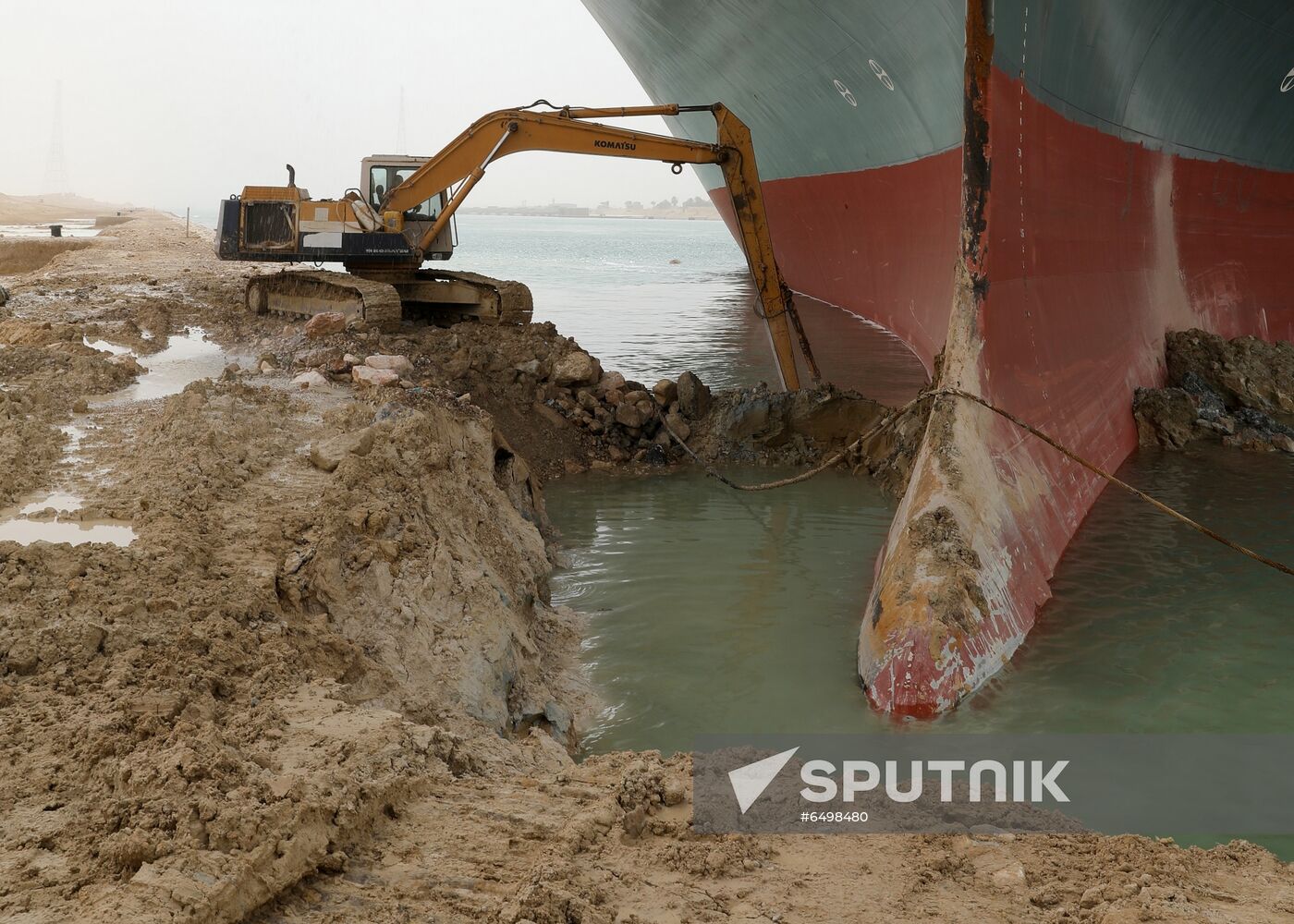 Egypt Suez Canal Traffic Blockade