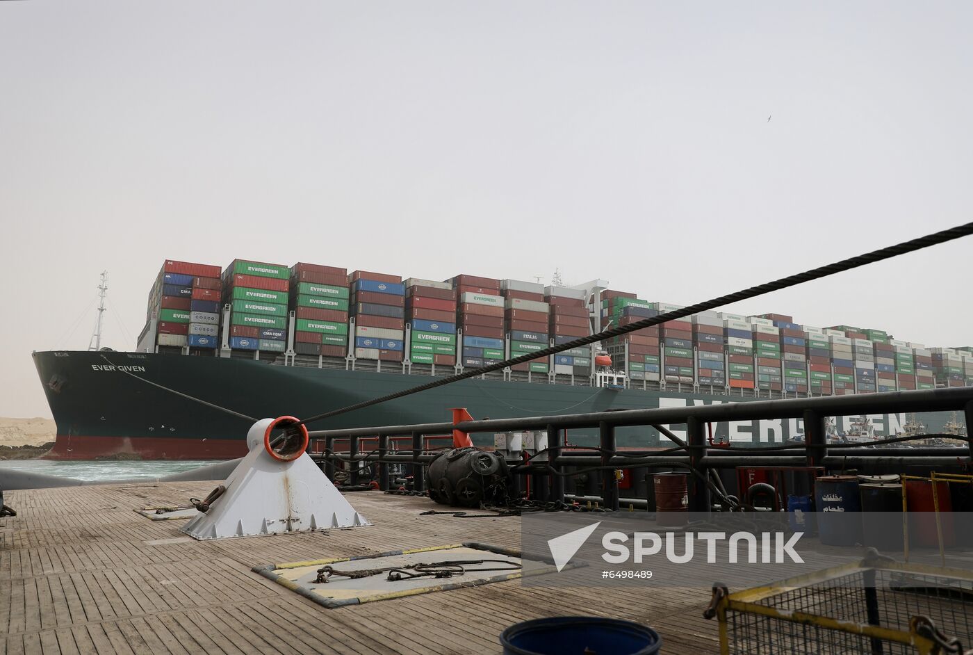 Egypt Suez Canal Traffic Blockade