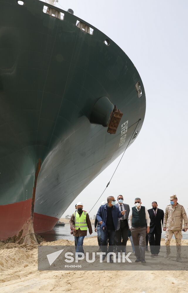 Egypt Suez Canal Traffic Blockade