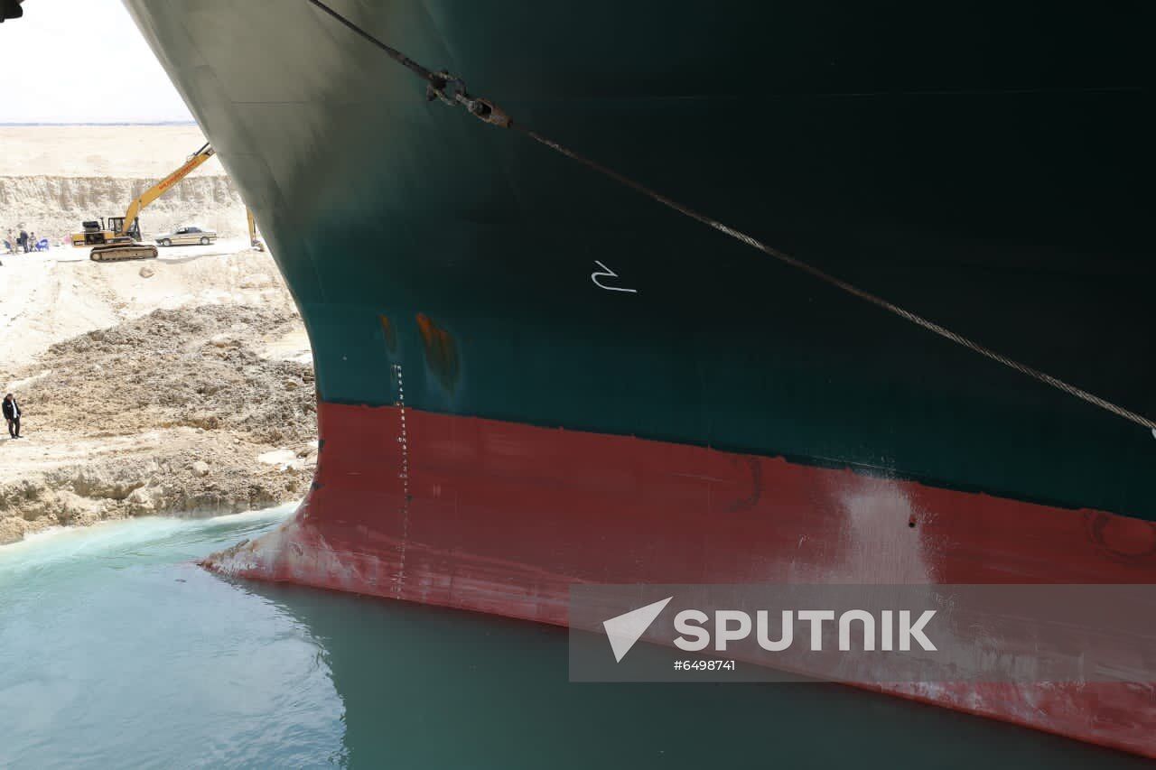 Egypt Suez Canal Traffic Blockade