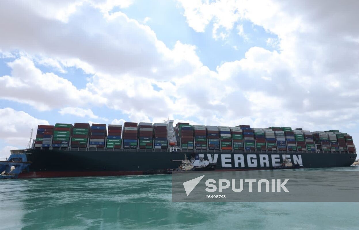 Egypt Suez Canal Traffic Blockade