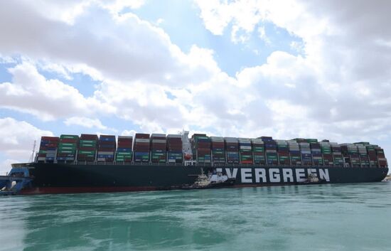 Egypt Suez Canal Traffic Blockade