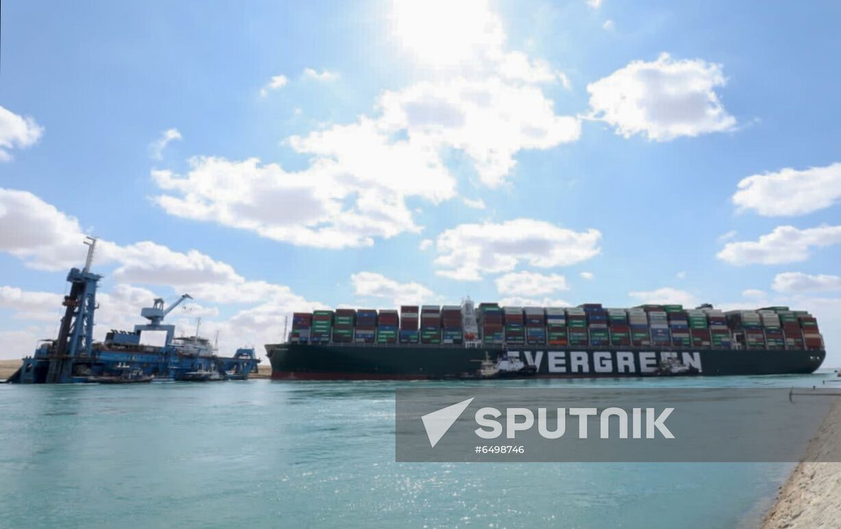 Egypt Suez Canal Traffic Blockade