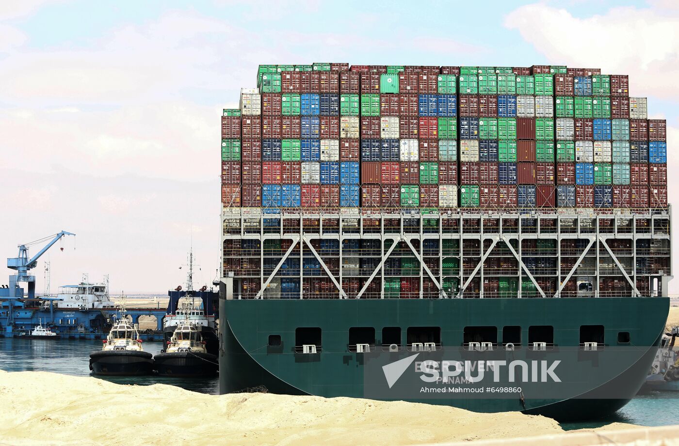 Egypt Suez Canal Traffic Blockade