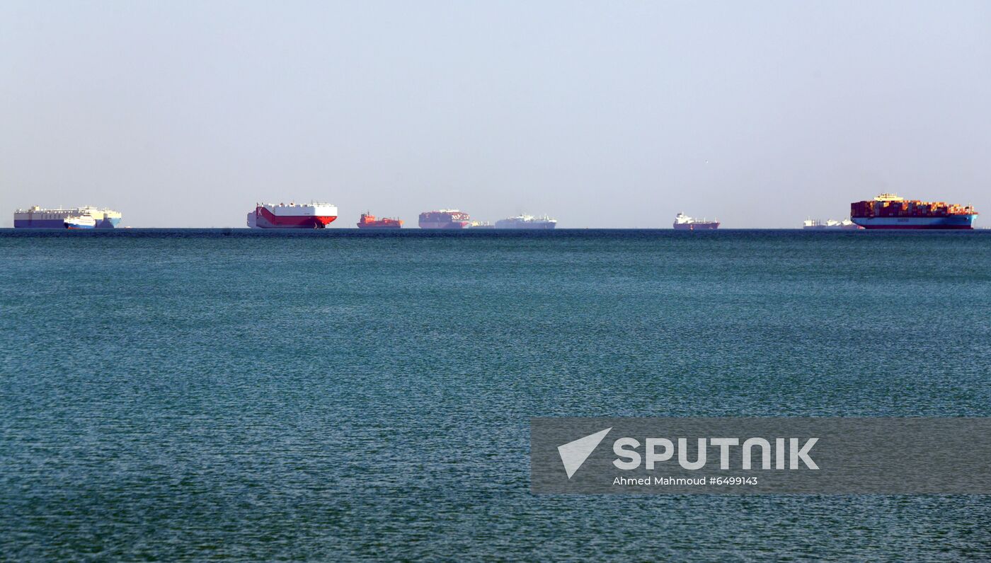 Egypt Suez Canal Traffic Blockade