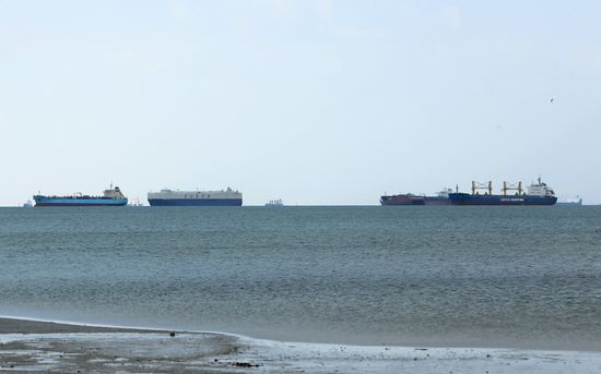 Egypt Suez Canal Traffic Blockade
