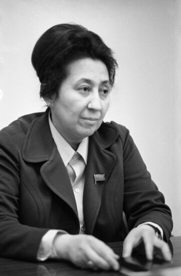 Deputy Chair of Turkmen SSR Council of Ministers Roza Bazarova