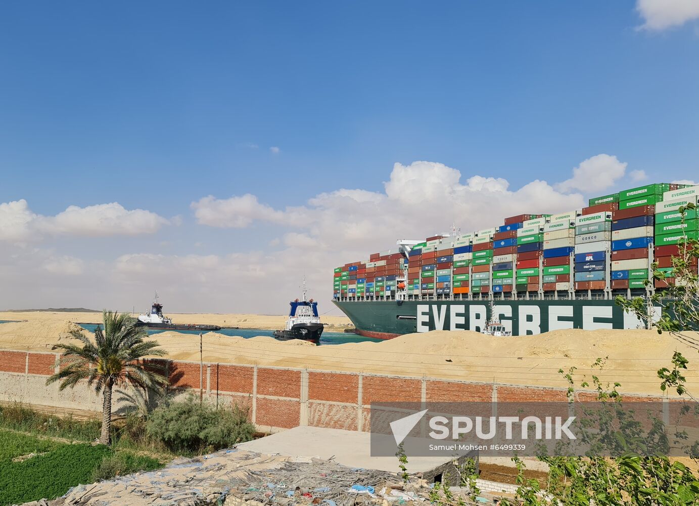 Egypt Suez Canal Traffic Blockade