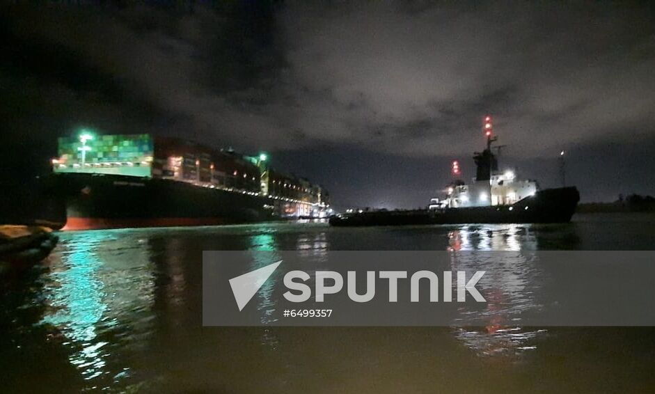 Egypt Suez Canal Traffic Blockade