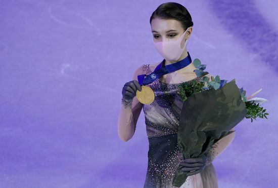 Sweden Figure Skating Worlds Ladies Awarding Ceremony