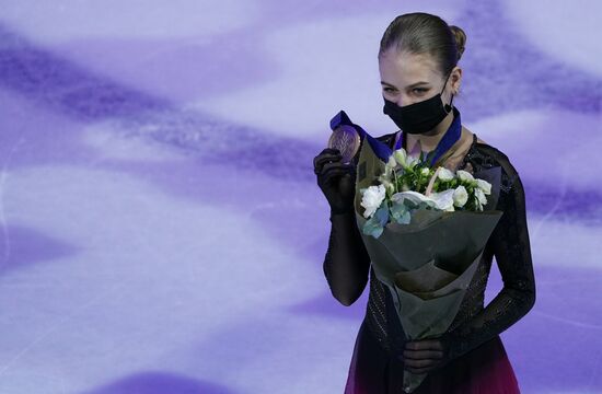 Sweden Figure Skating Worlds Ladies Awarding Ceremony