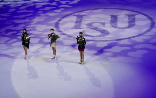 Sweden Figure Skating Worlds Ladies Awarding Ceremony
