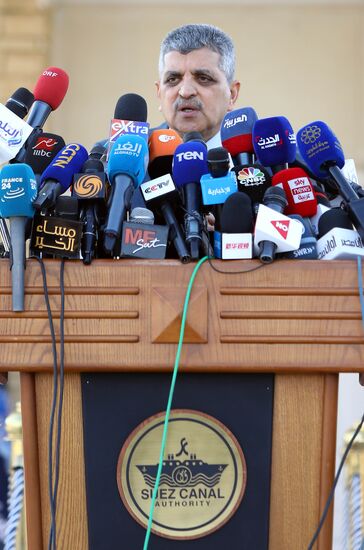 Egypt Suez Canal Traffic Blockade