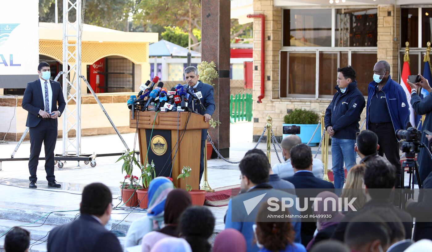 Egypt Suez Canal Traffic Blockade