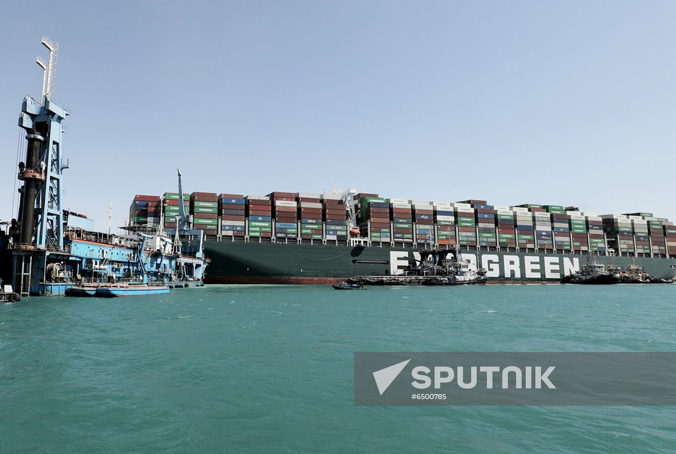 Egypt Suez Canal Traffic Blockade