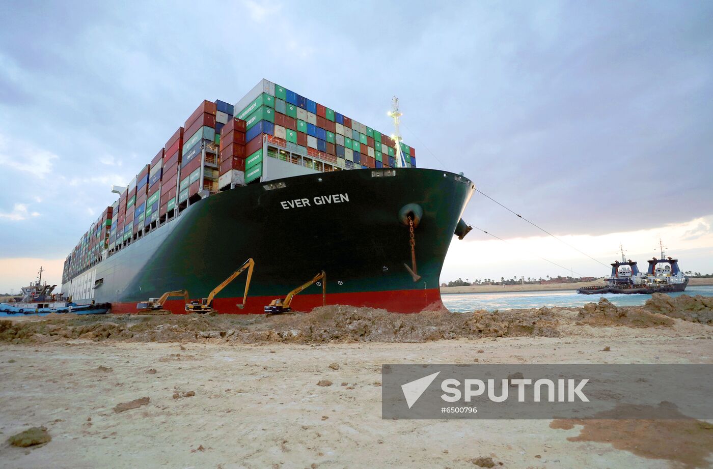 Egypt Suez Canal Traffic Blockade