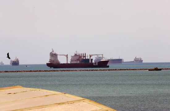 Egypt Suez Canal Traffic Blockade