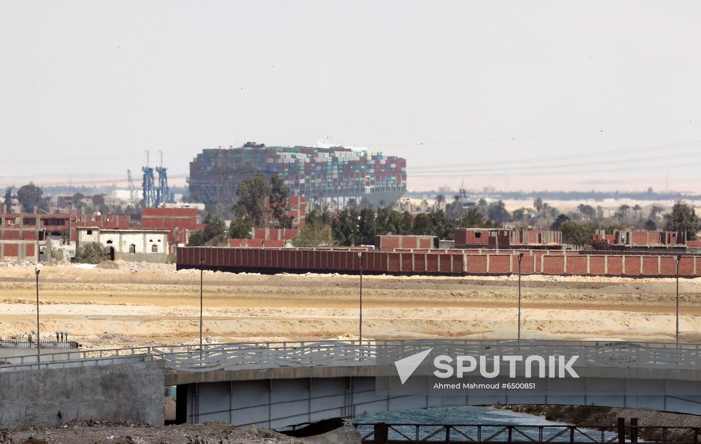 Egypt Suez Canal Traffic Blockade