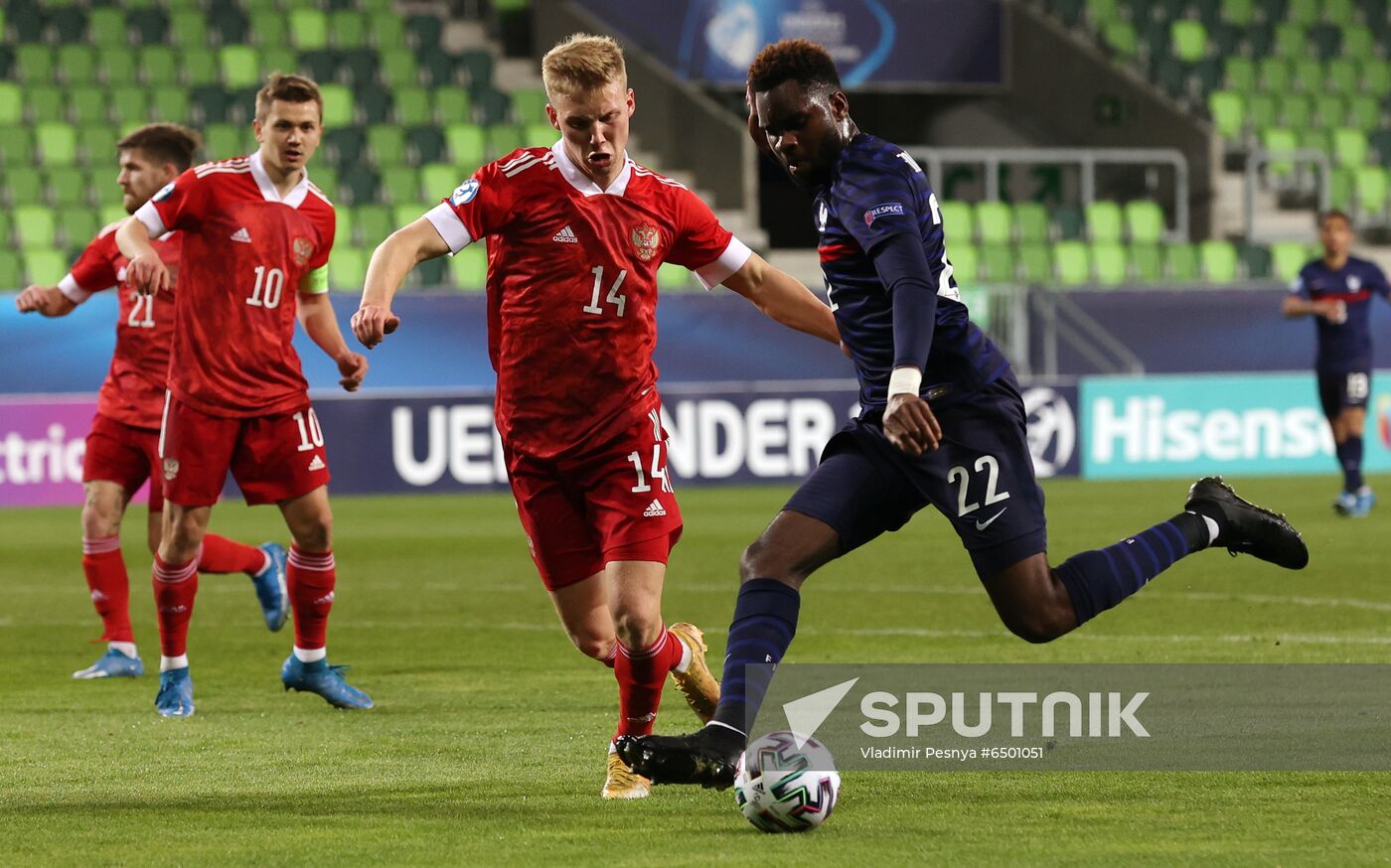Hungary Soccer Junior Europe Championship Russia - France