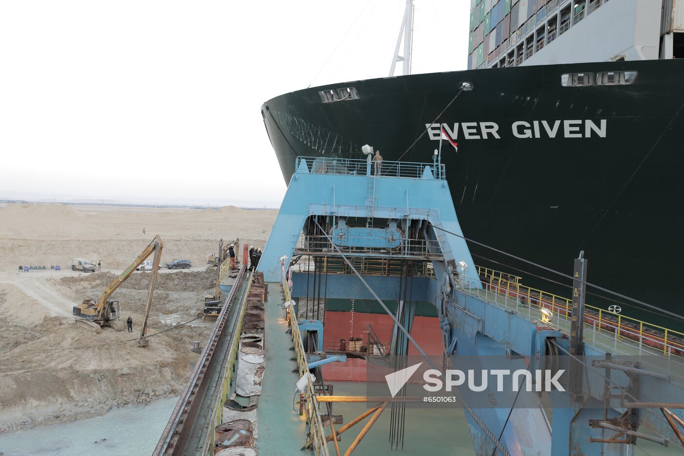 Egypt Suez Canal Traffic Blockade