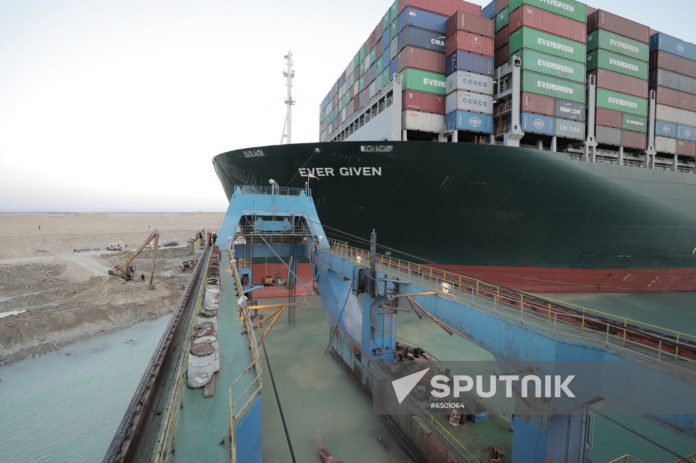 Egypt Suez Canal Traffic Blockade