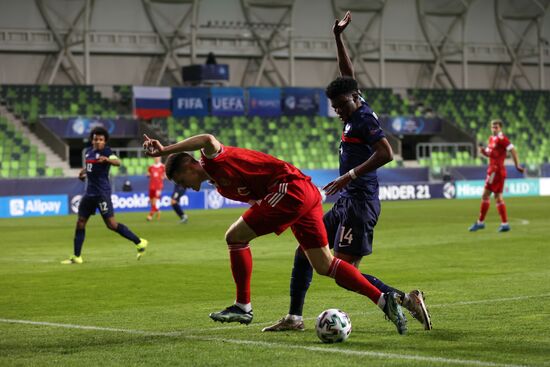 Hungary Soccer Junior Europe Championship Russia - France