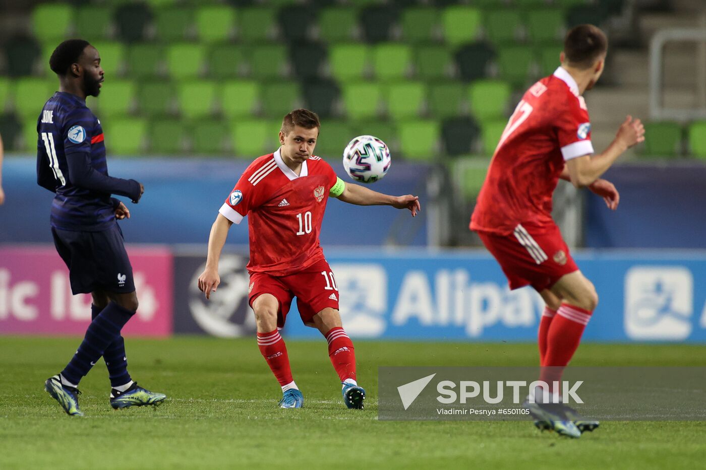 Hungary Soccer Junior Europe Championship Russia - France