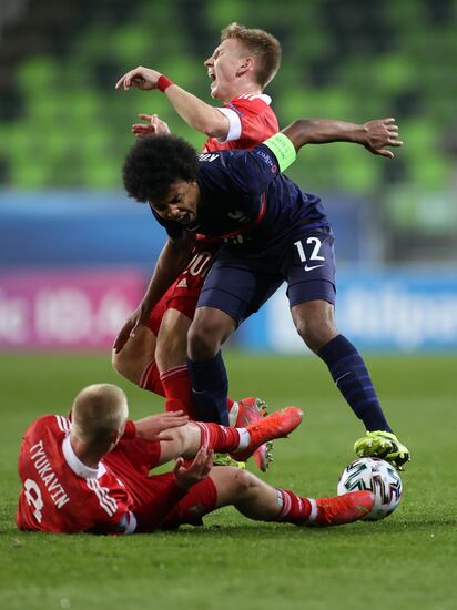 Hungary Soccer Junior Europe Championship Russia - France