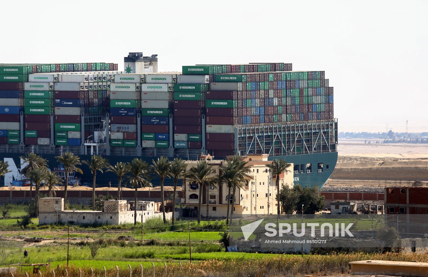 Egypt Suez Canal Traffic Blockade