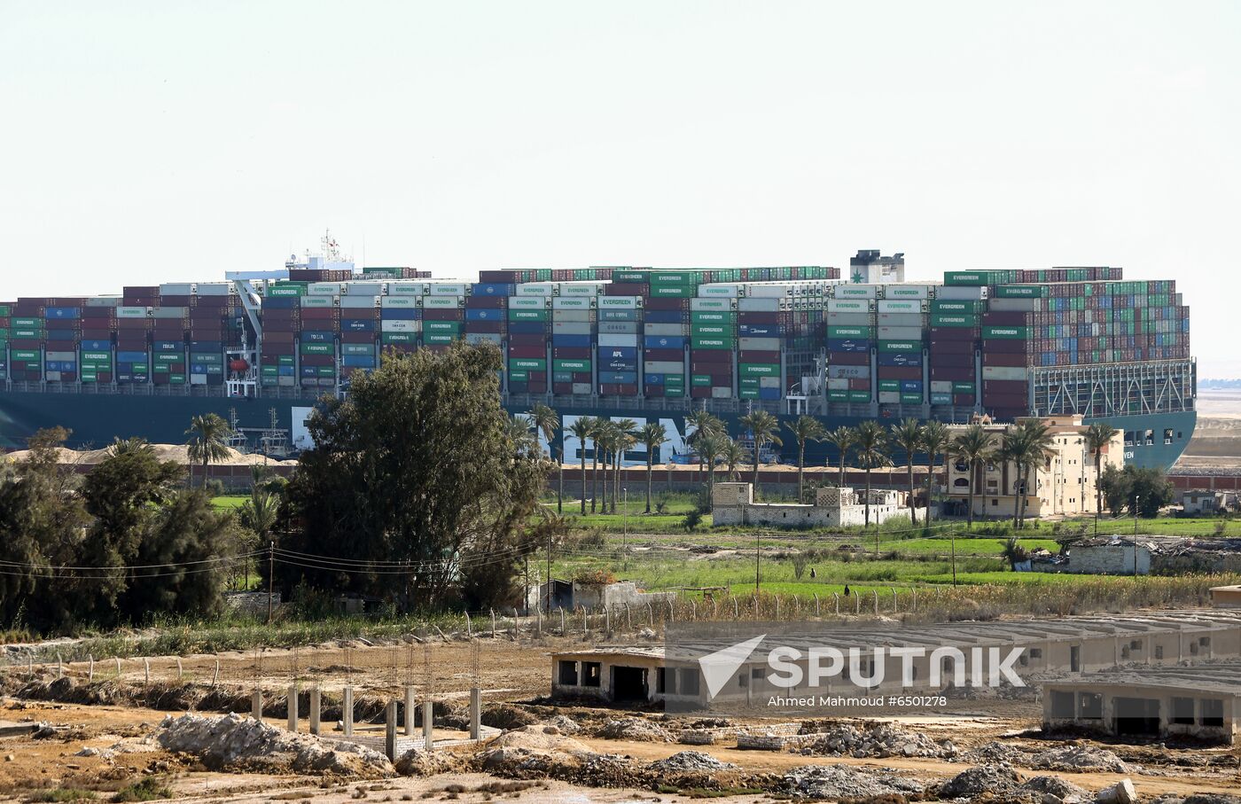 Egypt Suez Canal Traffic Blockade