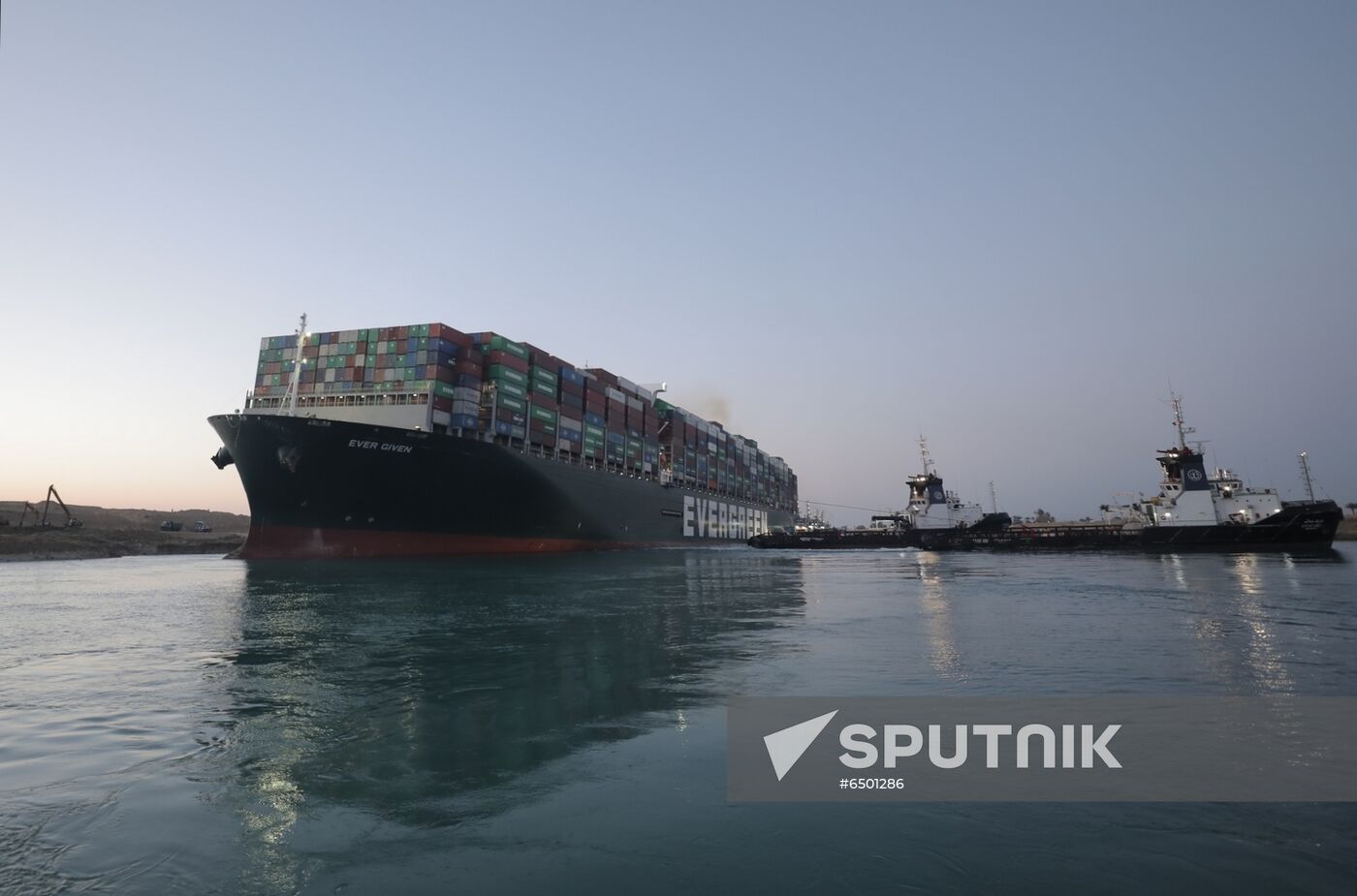 Egypt Suez Canal Traffic Blockade