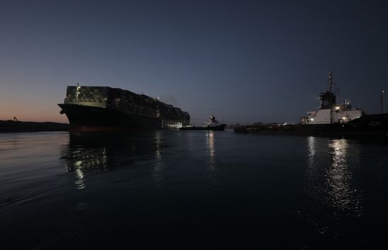 Egypt Suez Canal Traffic Blockade