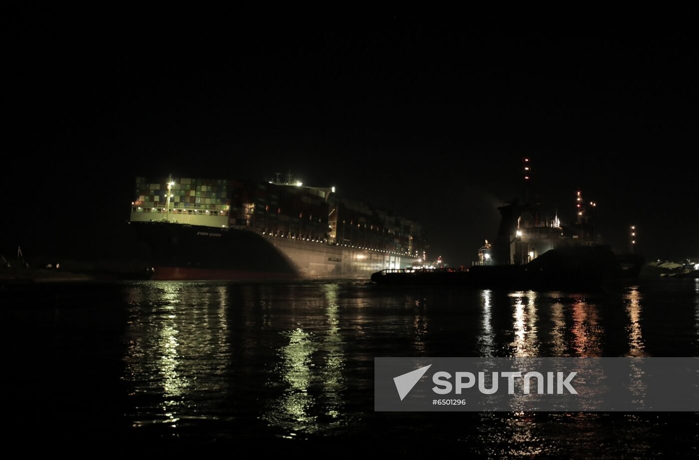 Egypt Suez Canal Traffic Blockade