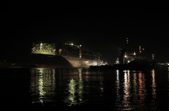 Egypt Suez Canal Traffic Blockade